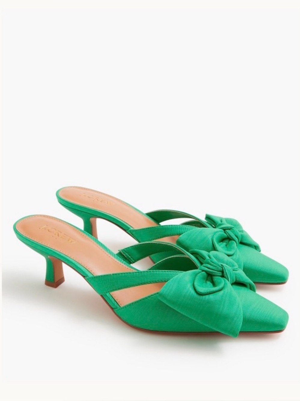 NWT J Crew Bow heeled mules size 7.5